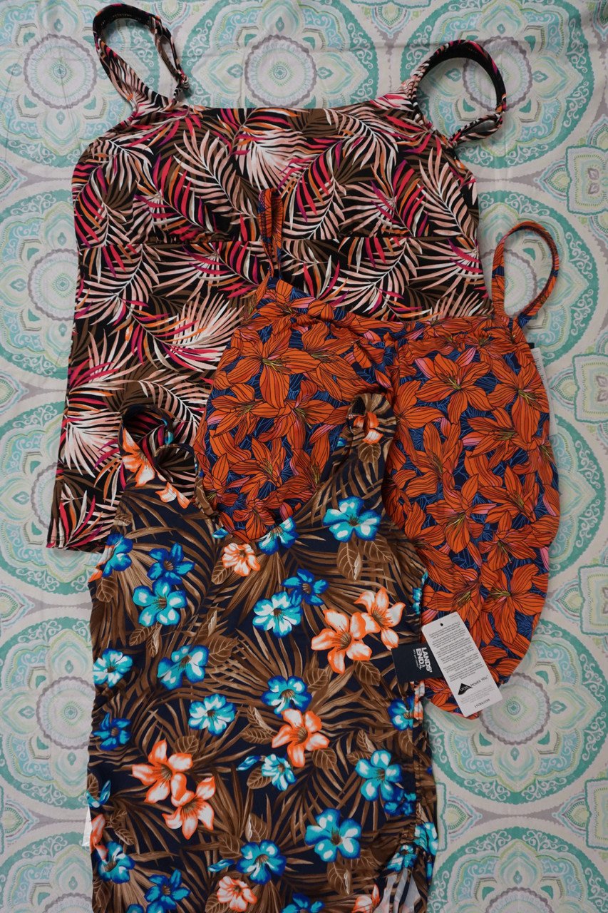 lands end $75 tropical floral tankini tops ~ 3 pattern lands end $75 tropical floral tankini tops ~ 3 pattern